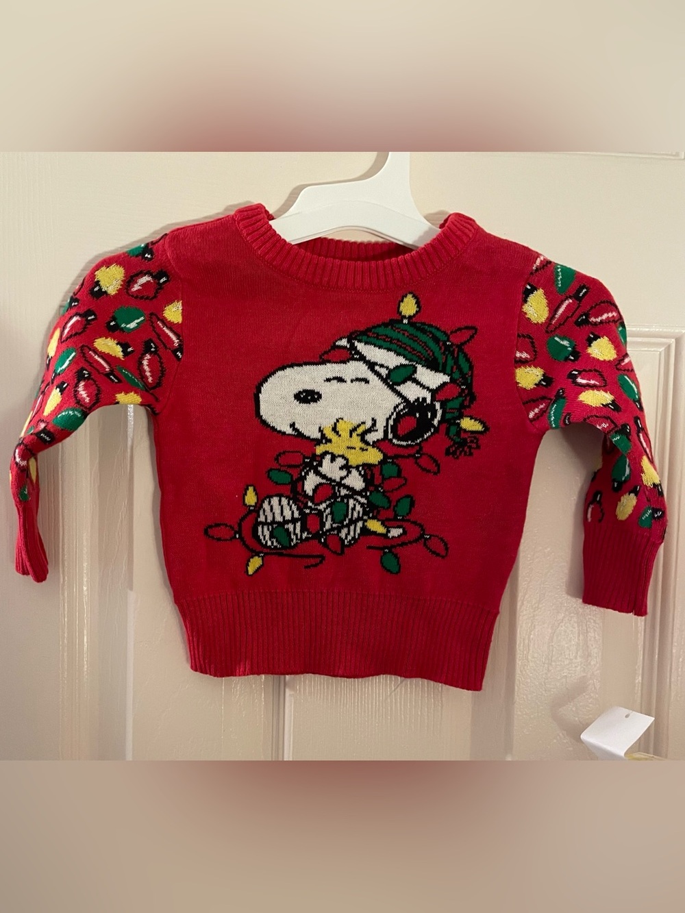 Red Peanuts Snoopy Holiday Knit Sweater Infant Newborn